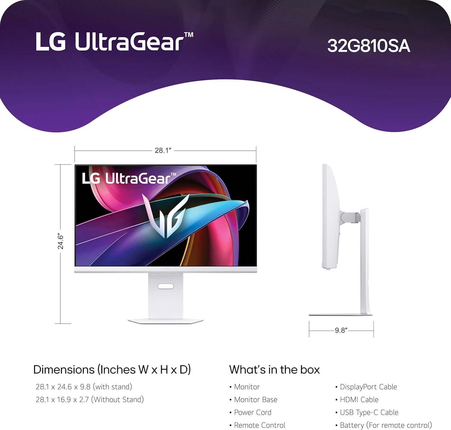 LG 32G810SA-W UltraGear 32 LG 32G810SA-W UltraGear 32